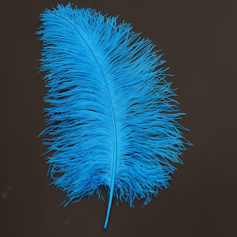 24"-26" Blue Natural Ostrich Feathers Centerpiece Filler