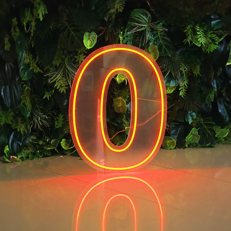 Custom 0 to 9 Number LED Neon Sign Wall Letters Light Party Decoration-ubackdrop