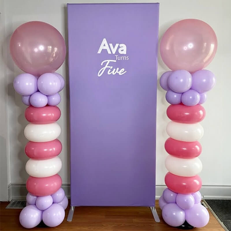 3x7ft Party Backdrop Stand Party Decor Baby Shower Birthday Rectangular Wall Stand-ubackdrop