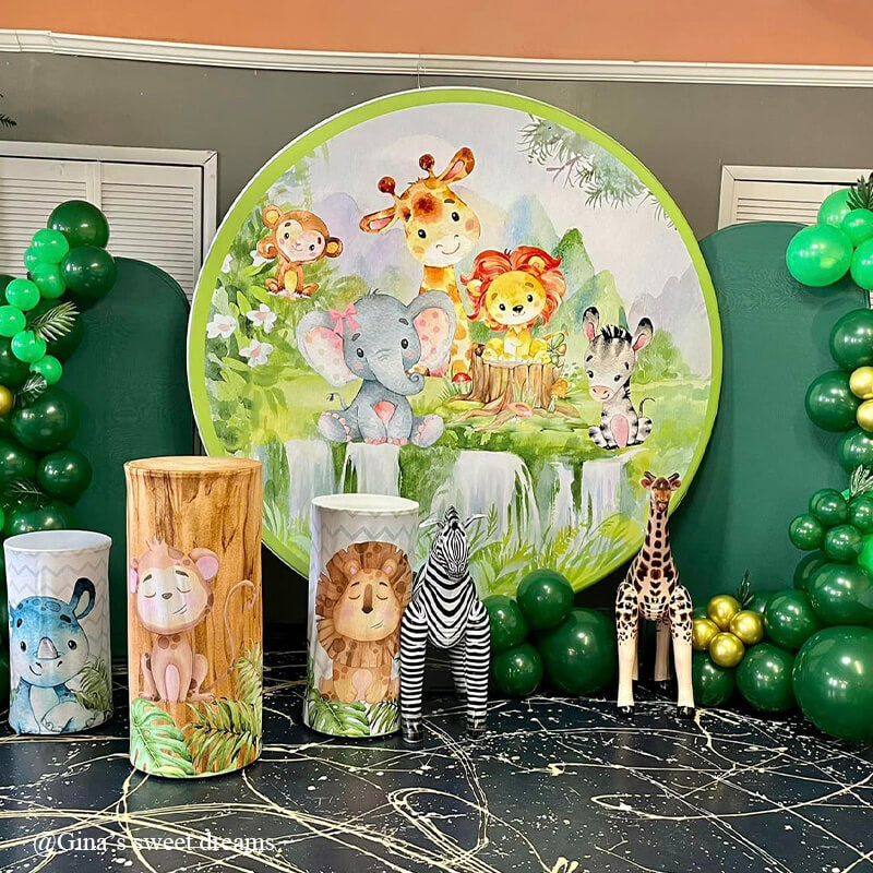 Party & Hoop Balloon Circle Loop Flower Arch Photo Booth Backdrop Stand Round Backdrop-ubackdrop