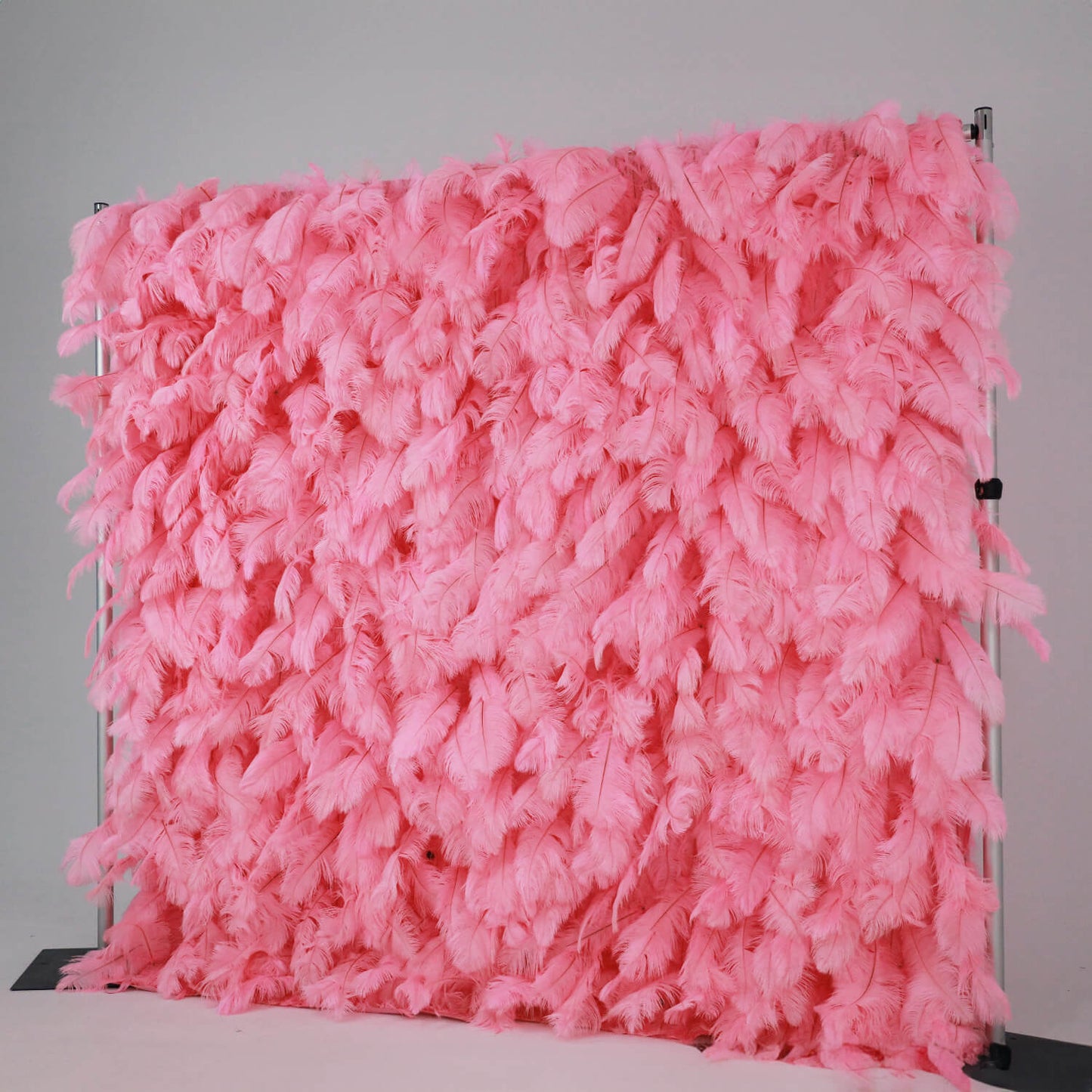 Pink Feather Flower Wall for Wedding Arrangement Bridal Shower Party Backdrop-ubackdrop