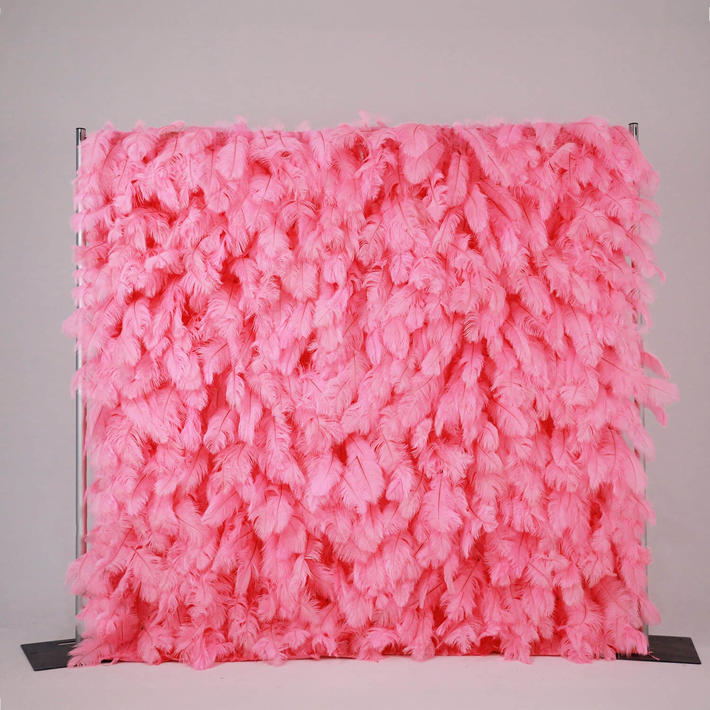 Pink Feather Flower Wall for Wedding Arrangement Bridal Shower Party Backdrop-ubackdrop