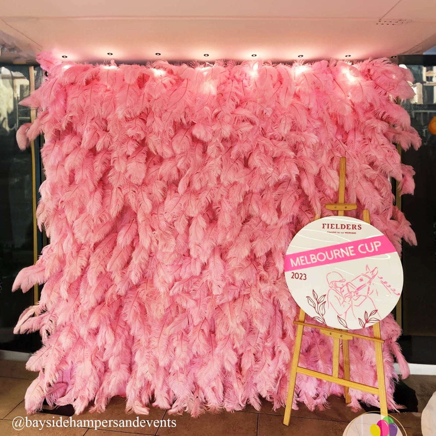 Pink Feather Flower Wall for Wedding Arrangement Bridal Shower Party Backdrop-ubackdrop