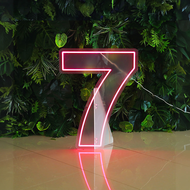 Custom 0 to 9 Number LED Neon Sign Wall Letters Light Party Decoration-ubackdrop