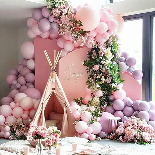 Pink Purple Balloon Kit Lavender Balloons Bridal Wedding Birthday Decoration-ubackdrop