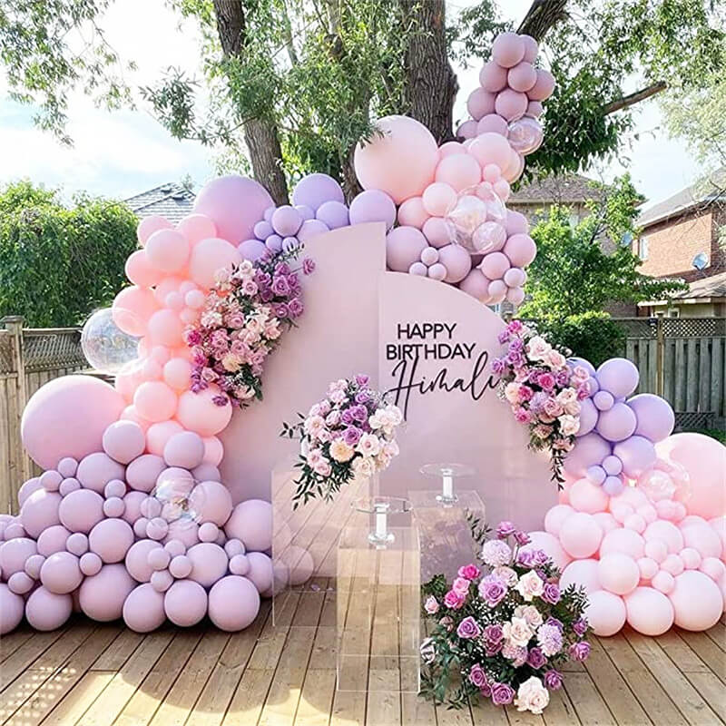 Pink Purple Balloon Kit Lavender Balloons Bridal Wedding Birthday Decoration-ubackdrop