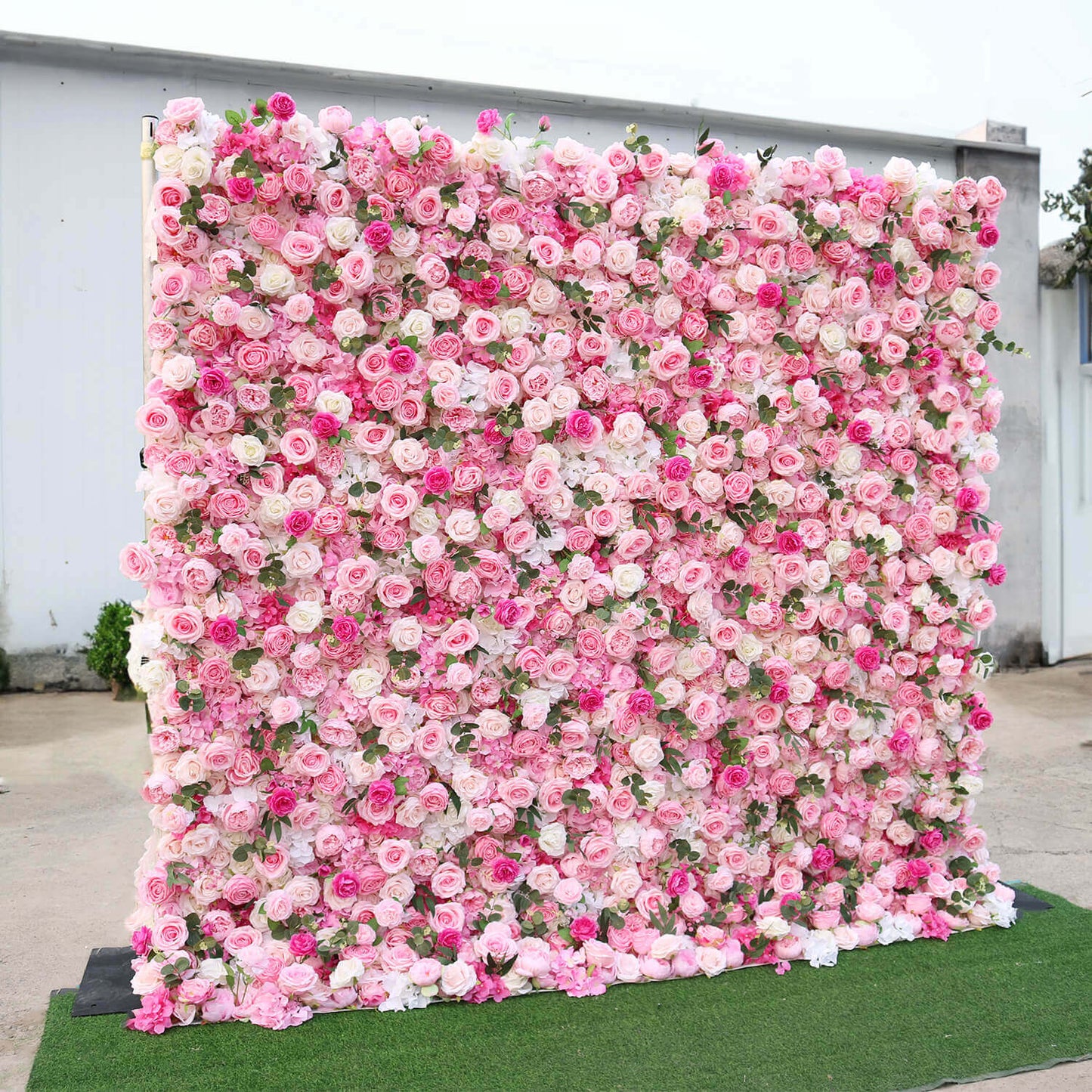 Pink Rose Flower Wall Backdrop for Birthday&Baby Shower Party Decorations-ubackdrop