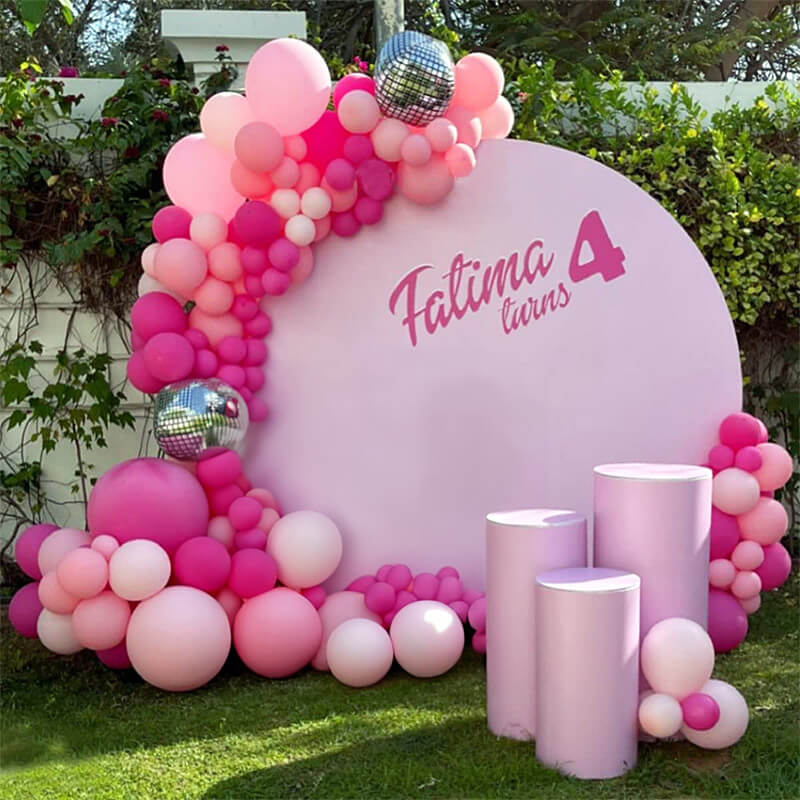 Pink Rose Gold Balloon Silver Balloon Kit Girl Birthday Theme Party Valentine's Day-ubackdrop