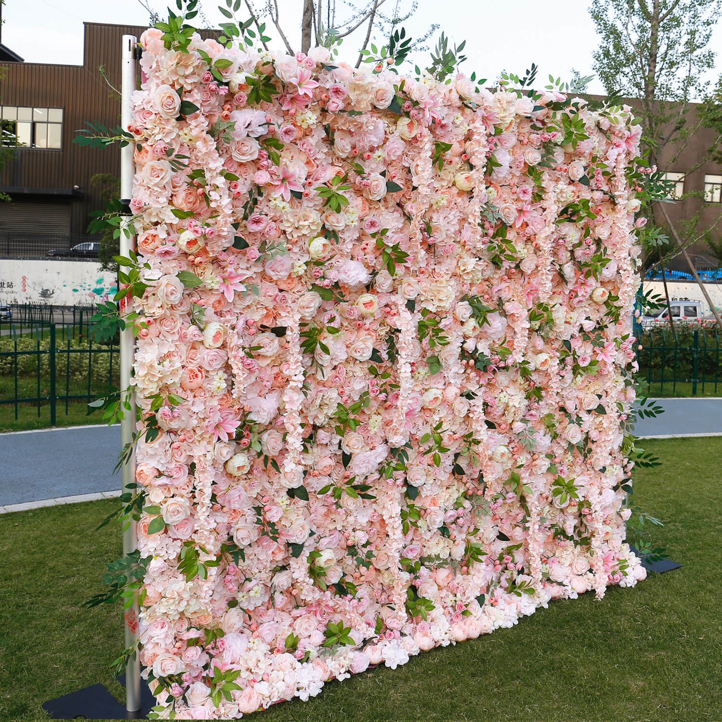 Pink Roses Flower Wall Backdrop for Wedding&Birthday&Baby Shower Party Decoration-ubackdrop