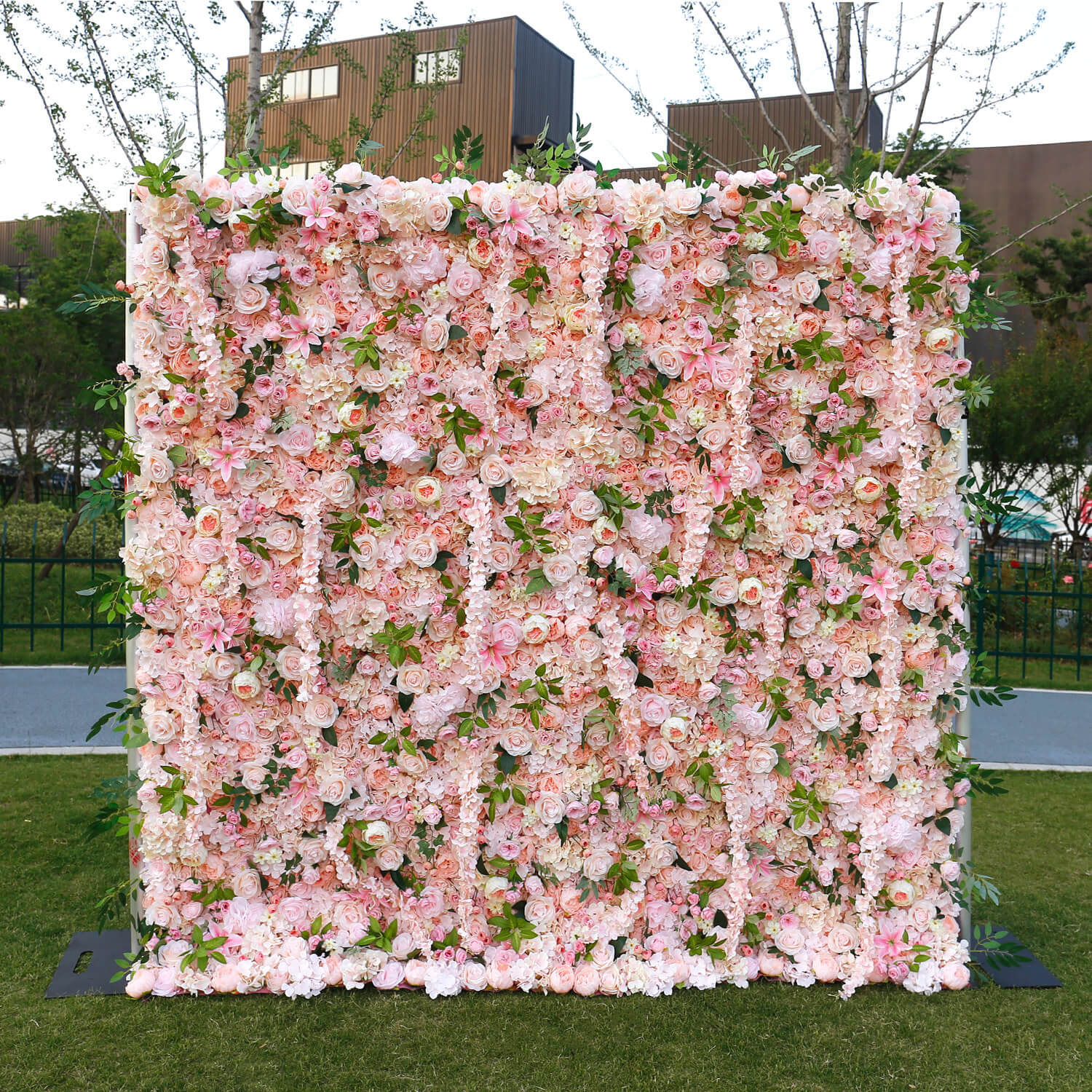 Pink Roses Flower Wall Backdrop for Wedding&Birthday&Baby Shower Party Decoration-ubackdrop