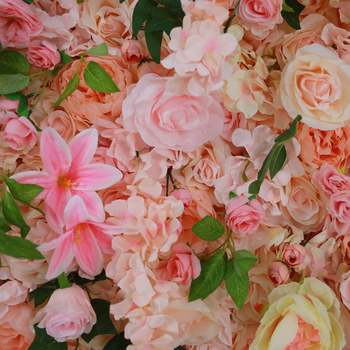 Pink Roses Flower Wall Backdrop for Wedding&Birthday&Baby Shower Party Decoration-ubackdrop