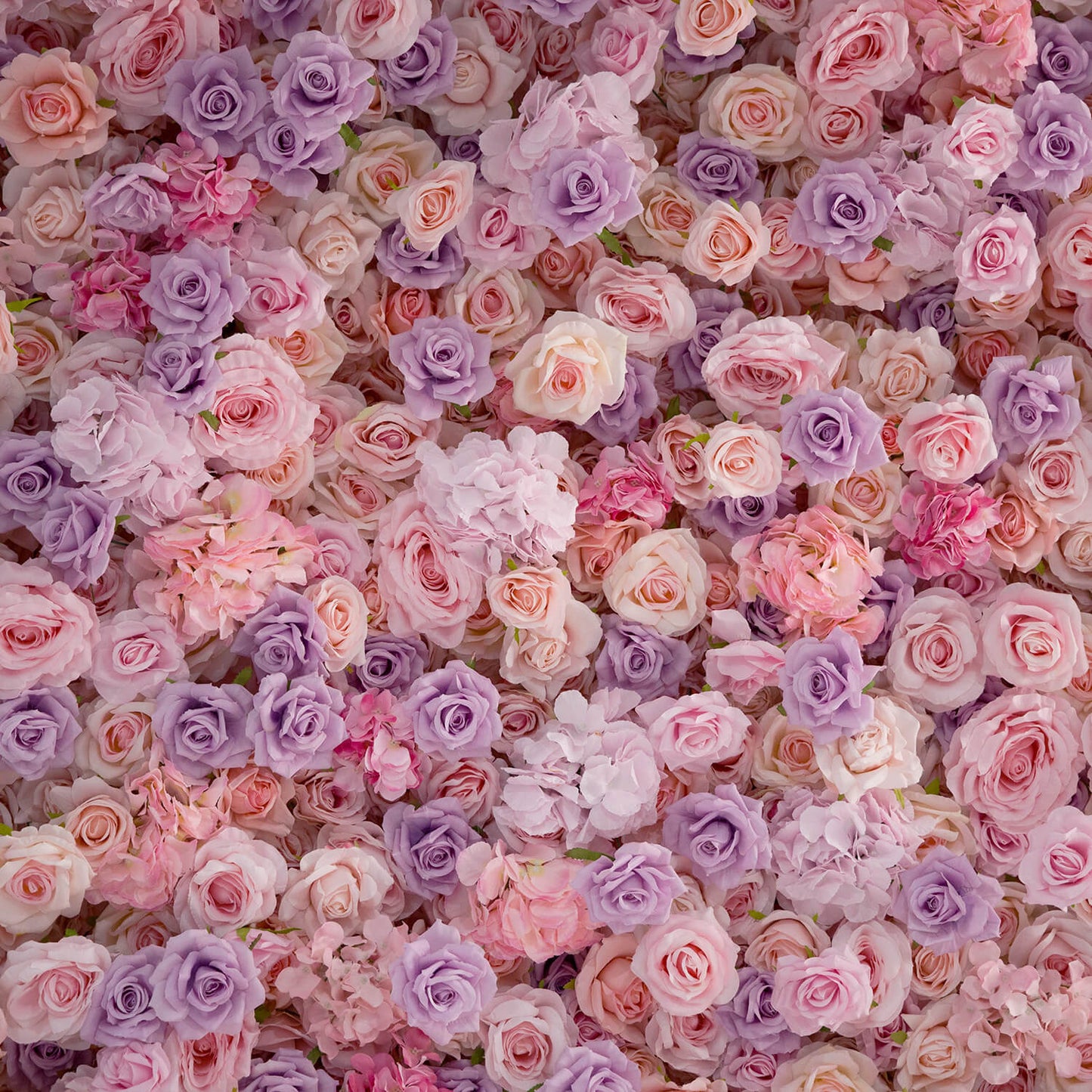 Pink and Purple Roses Fabric Flower Wall for Birthday Party-ubackdrop