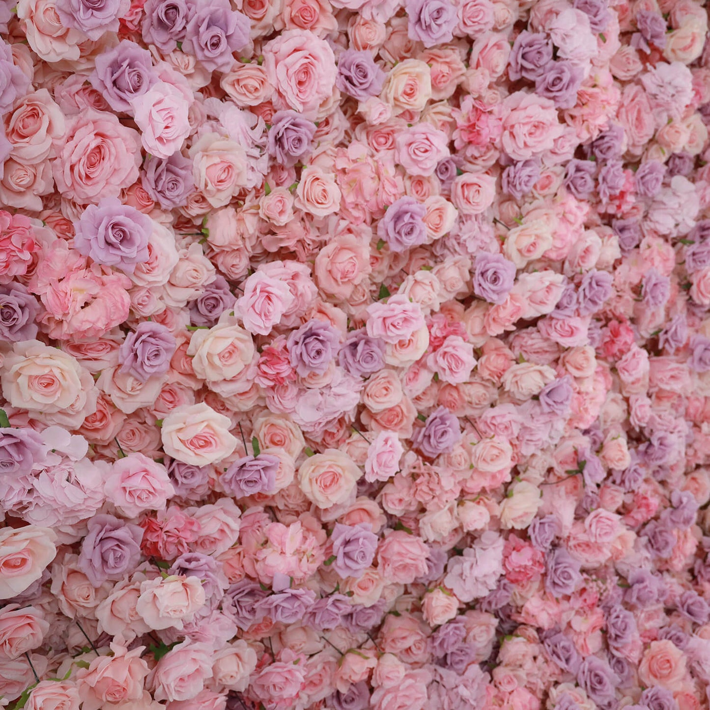 Pink and Purple Roses Fabric Flower Wall for Birthday Party-ubackdrop