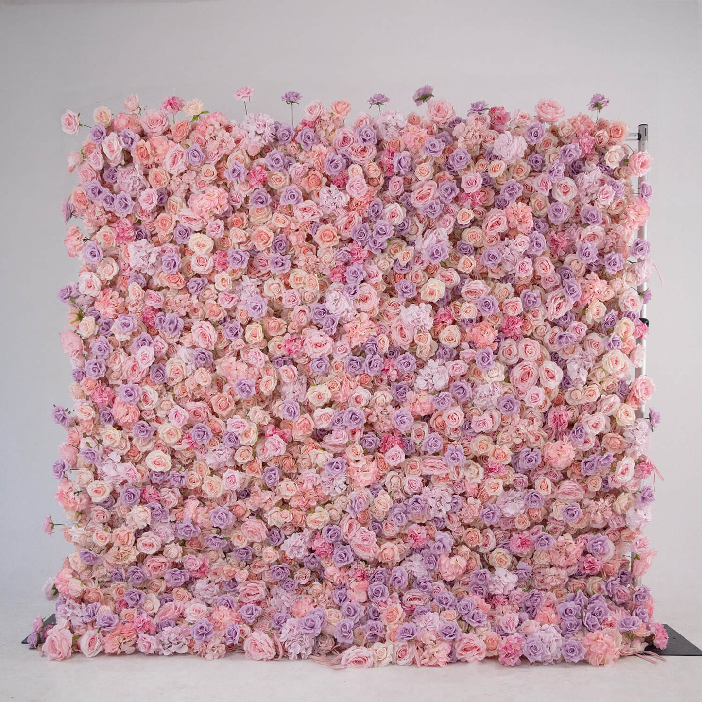 Pink and Purple Roses Fabric Flower Wall for Birthday Party-ubackdrop
