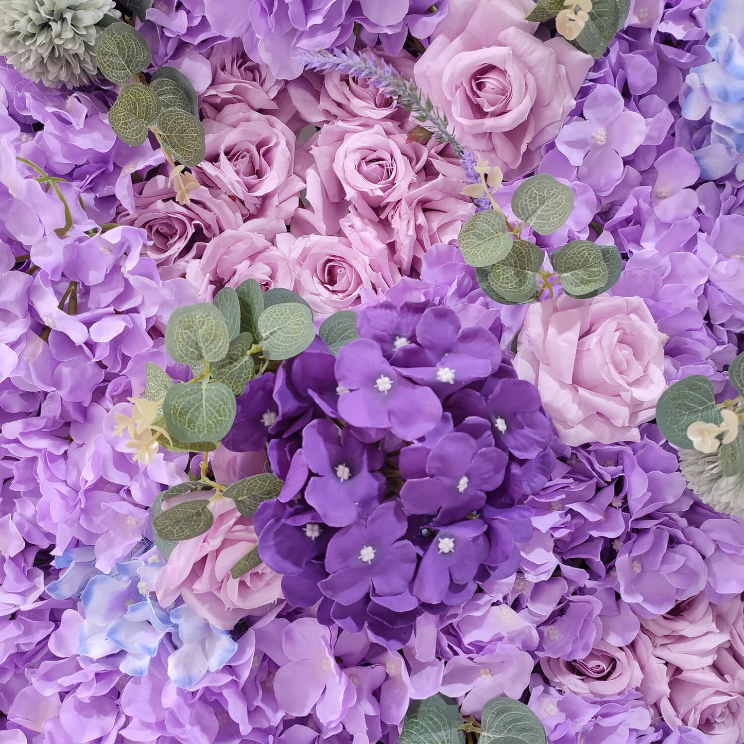 Purple Roses Hydrangea Flower Wall Birthday Party&Baby Shower Decoration