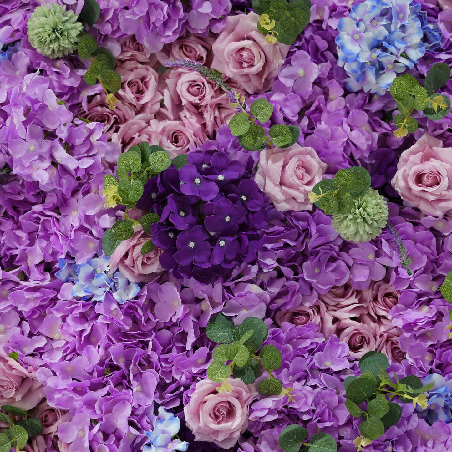 Purple Roses Hydrangea Flower Wall Birthday Party&Baby Shower Decoration-ubackdrop