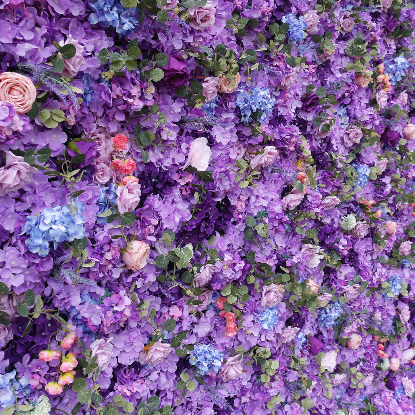 Purple Roses Hydrangea Flower Wall Birthday Party&Baby Shower Decoration-ubackdrop
