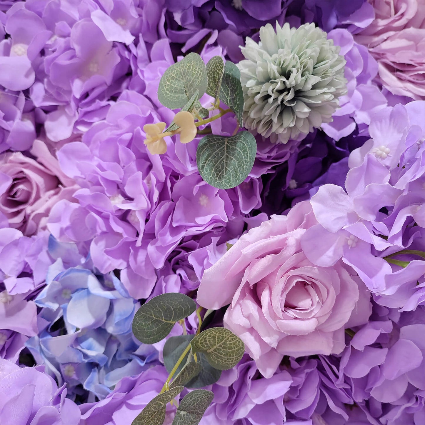 Purple Roses Hydrangea Flower Wall Birthday Party&Baby Shower Decoration