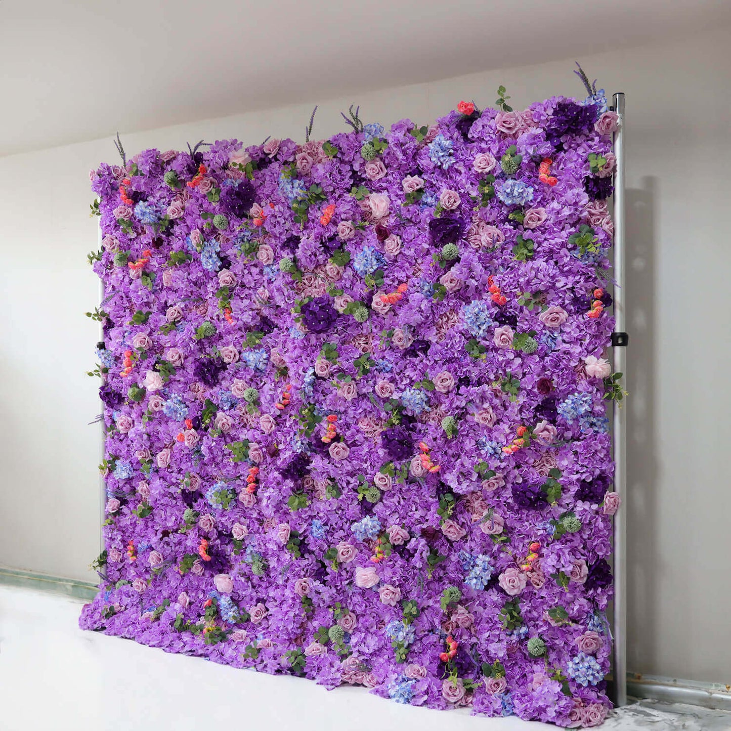 Purple Roses Hydrangea Flower Wall Birthday Party&Baby Shower Decoration-ubackdrop