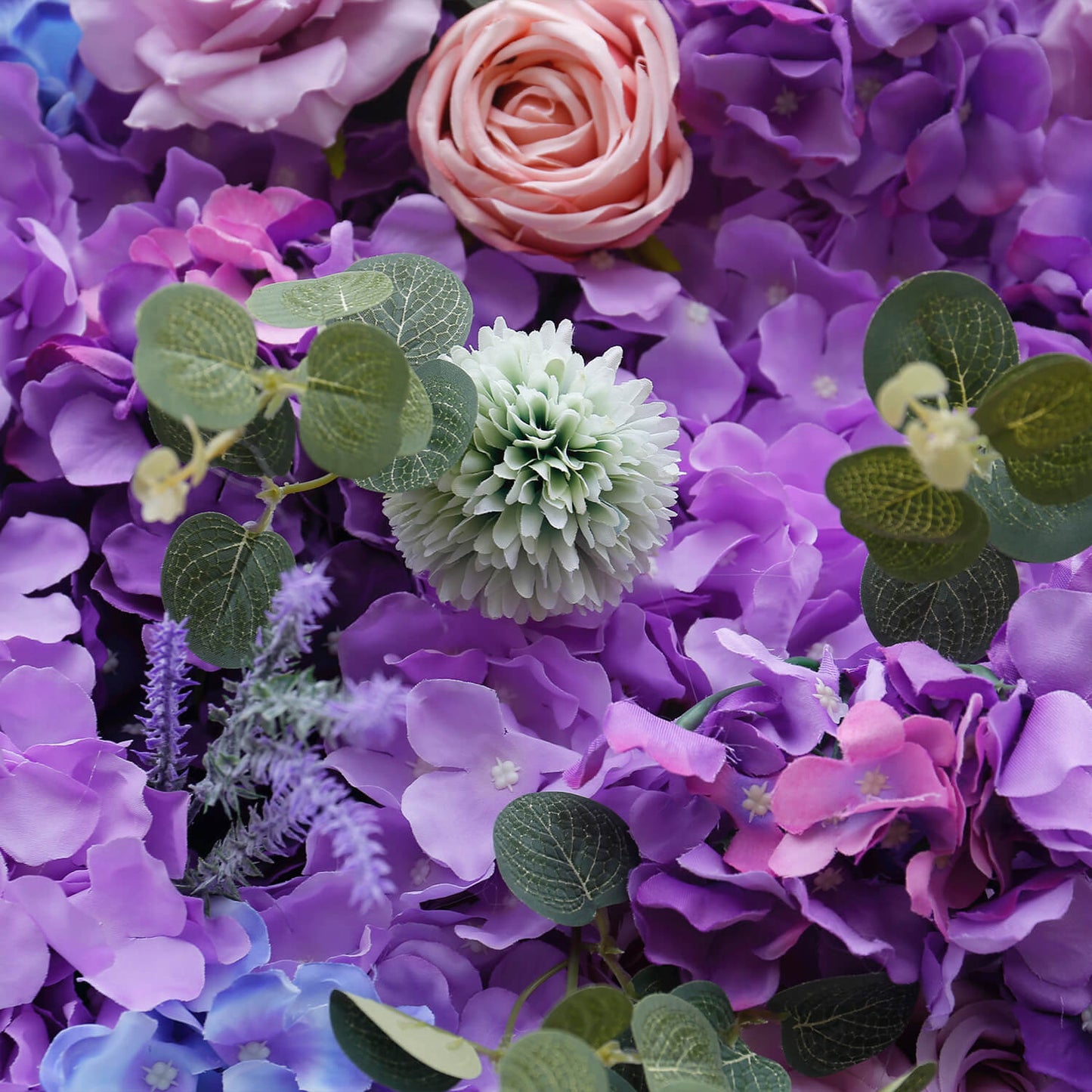 Purple Roses Hydrangea Flower Wall Birthday Party&Baby Shower Decoration-ubackdrop