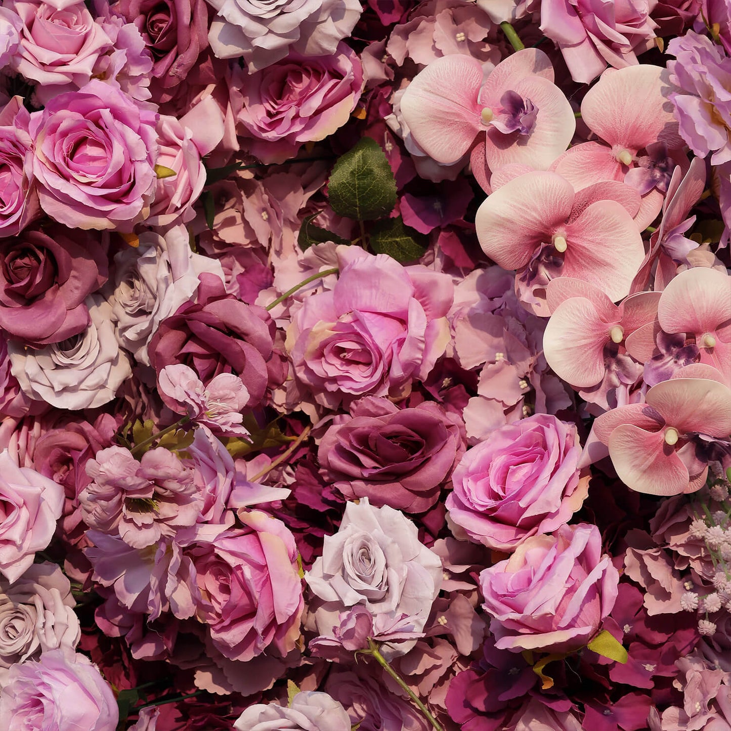 Purple Roses Fabric Artificial Arch Flower Wall-ubackdrop