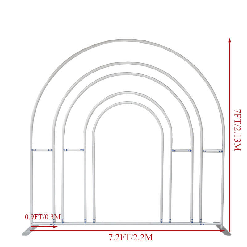 7x7ft Hollow Rainbow Arch Backdrop Party Decoration Props-ubackdrop