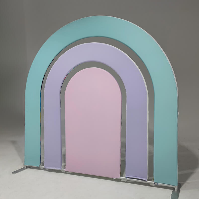 7x7ft Hollow Rainbow Arch Backdrop Party Decoration Props-ubackdrop