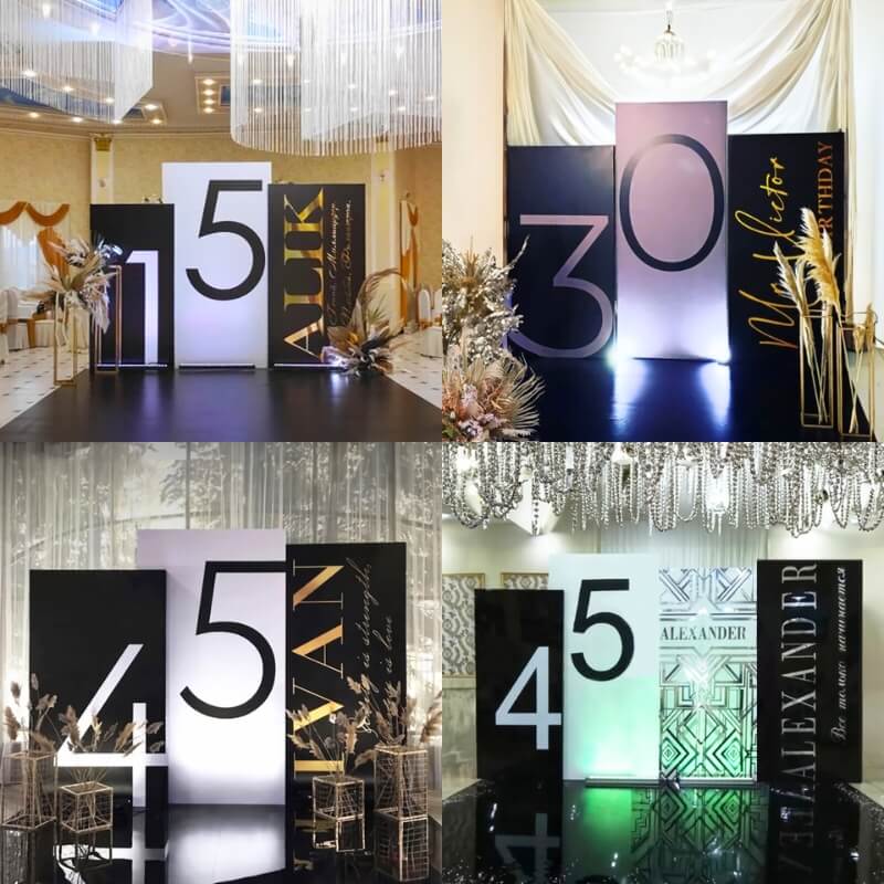 Rectangular Backdrop Wall Set, Birthday&Baby Shower&Wedding Party Decoration-ubackdrop