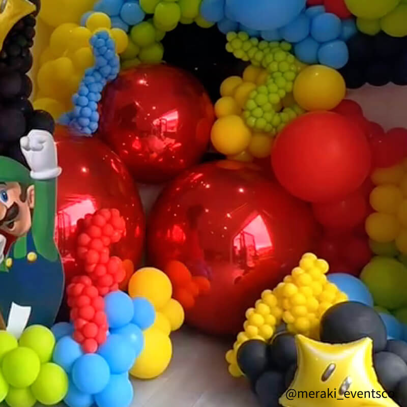 Red Inflatable Mirror Ball Reusable Big Bubble Balloon-ubackdrop