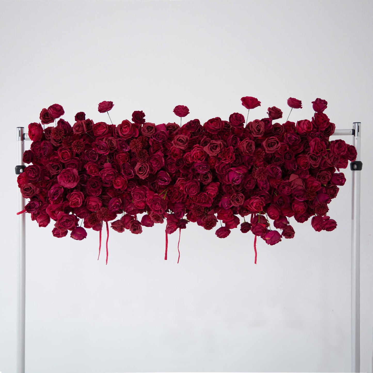 Red Roses Fabric Artificial Flower Wall Arch Wedding Party Decoration-ubackdrop
