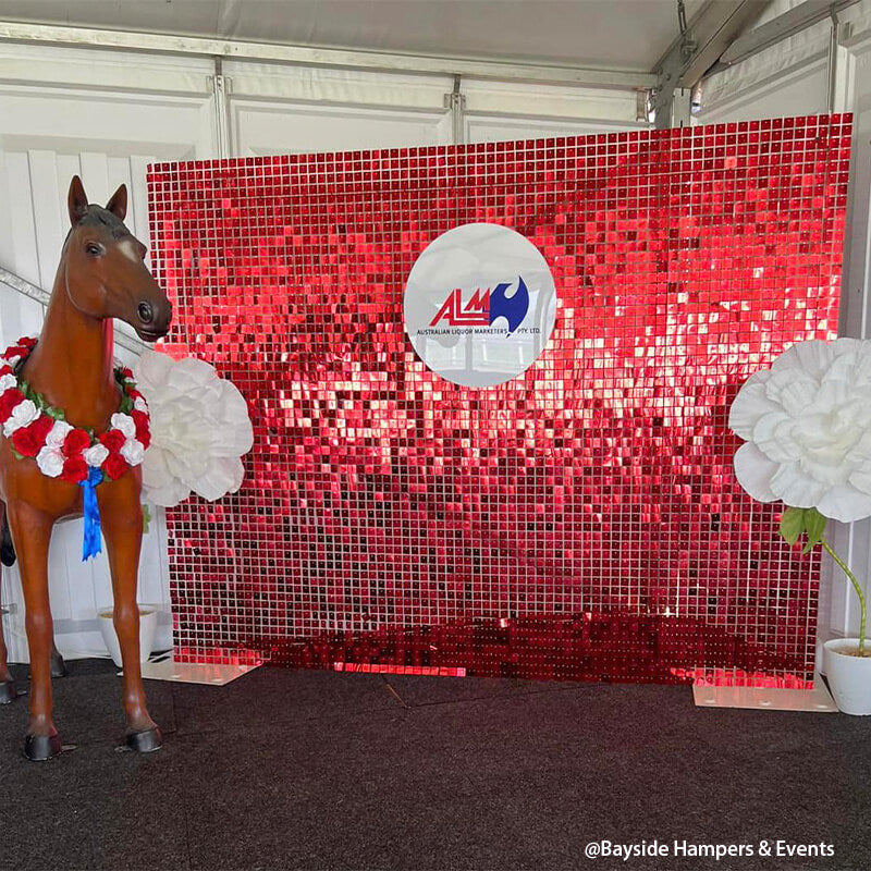 Red Shimmer Wall Panels – Easy Setup Wedding/Event/Theme Party Decorations-ubackdrop