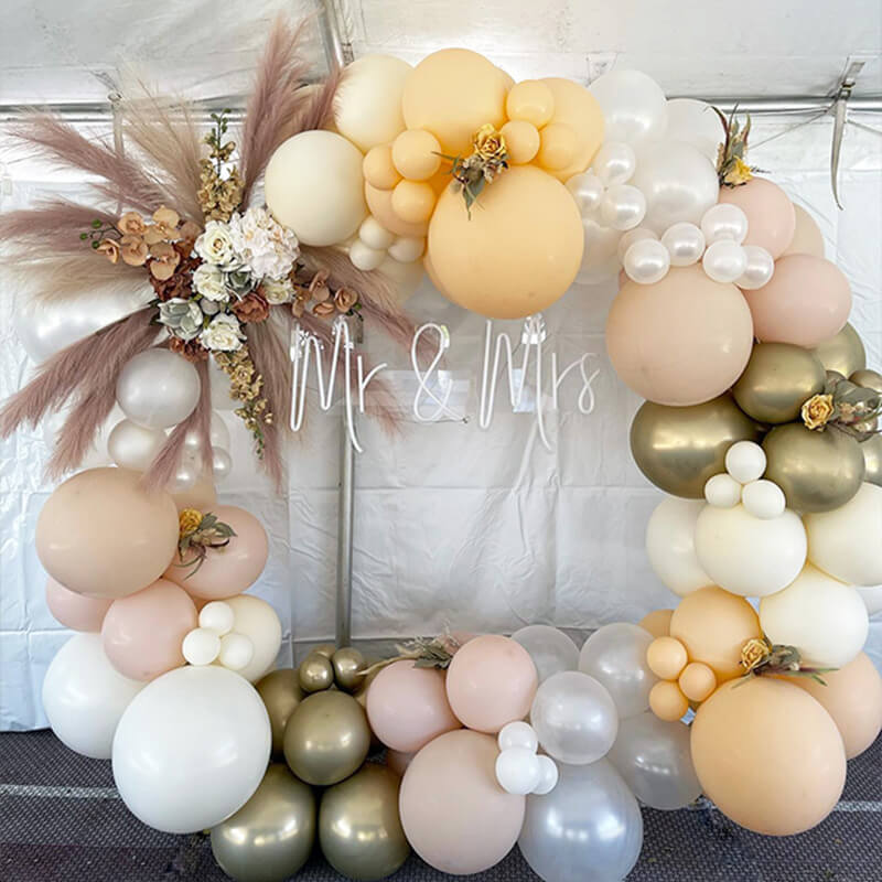 6.5 Ft Round Aluminum Wedding Arch Photo Booth Backdrop Stand-ubackdrop