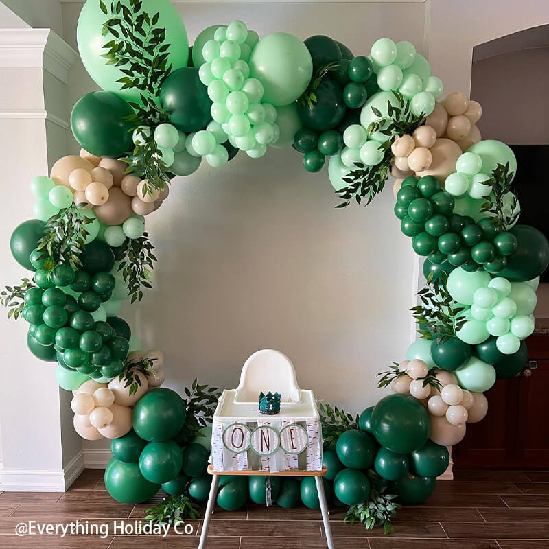 6.5 Ft Round Aluminum Wedding Arch Photo Booth Backdrop Stand-ubackdrop