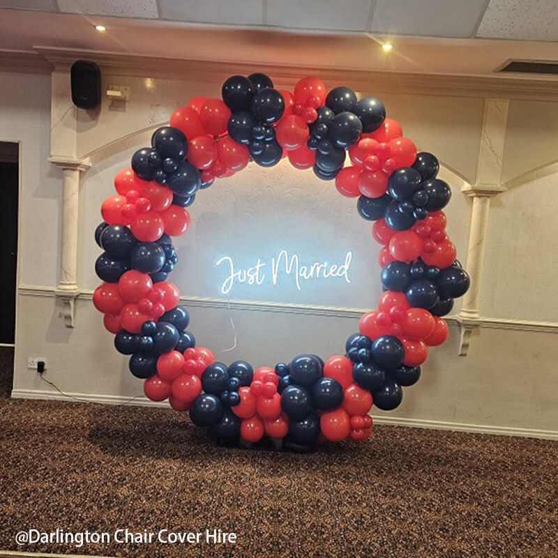 6.5 Ft Round Aluminum Wedding Arch Photo Booth Backdrop Stand-ubackdrop