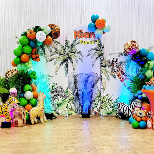 Safari Theme Birthday Chiara Arch Backdrop Covers-ubackdrop