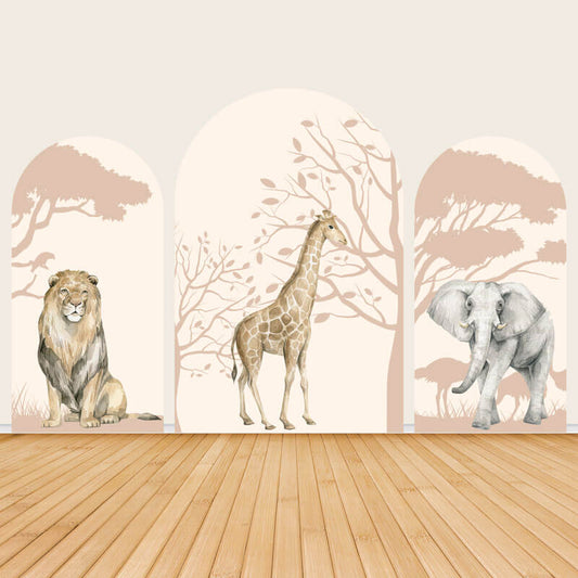 Safari Themed Birthday Party Backdrop Cover-ubackdrop