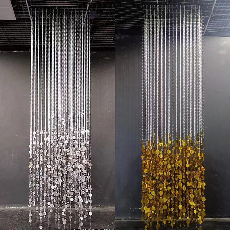 2.6x1ft Sequin Backdrop Curtain with Metal Stand Shimmer Wall Decoration-ubackdrop