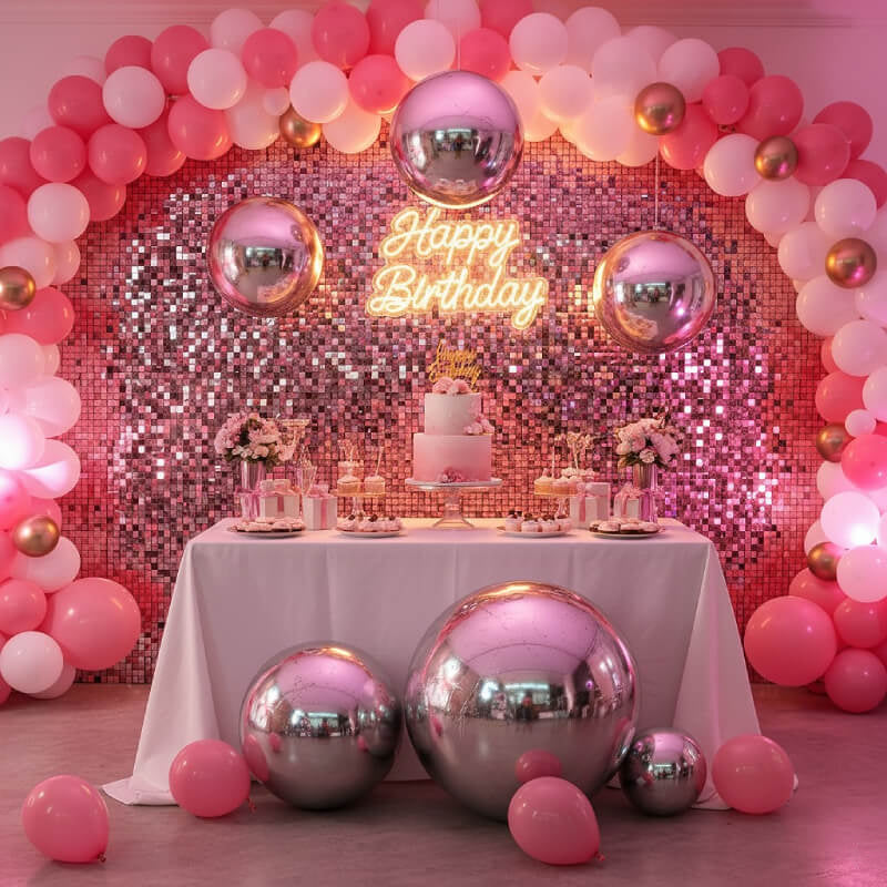 Silver Inflatable Mirror Ball Reusable Big Bubble Balloon