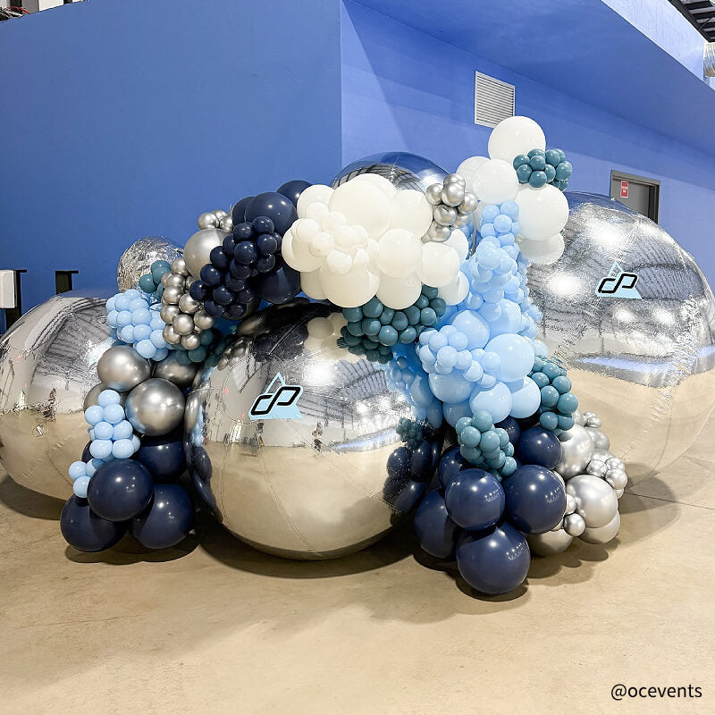 Silver Inflatable Mirror Ball Reusable Big Bubble Balloon-ubackdrop
