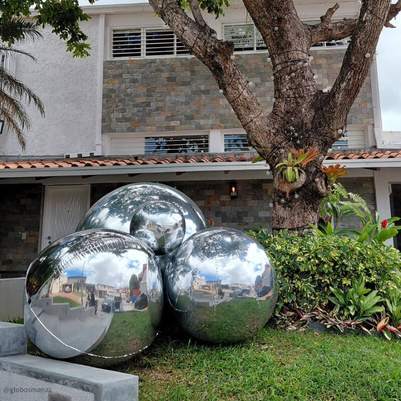 Silver Inflatable Mirror Ball Reusable Big Bubble Balloon-ubackdrop