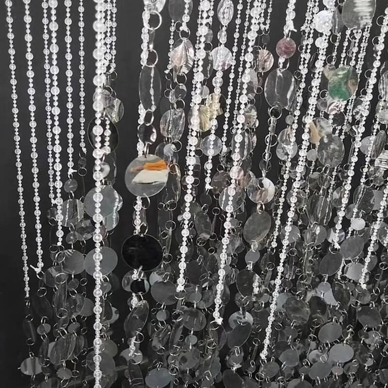 2.6x1ft Sequin Backdrop Curtain with Metal Stand Shimmer Wall Decoration-ubackdrop
