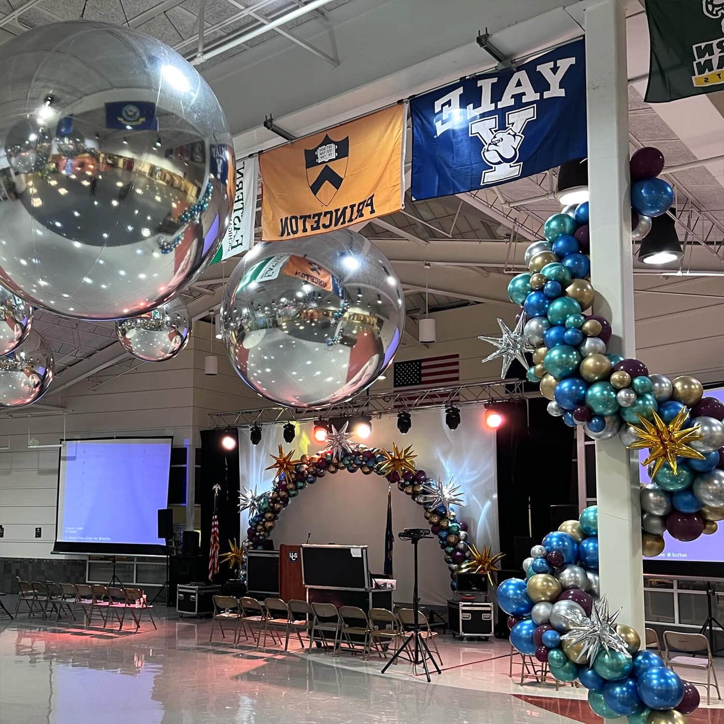 Silver Inflatable Mirror Ball Reusable Big Bubble Balloon-ubackdrop