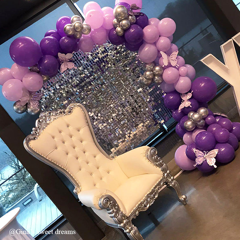 Silver Shimmer Wall Panels – Easy Setup Wedding/Event/Theme Party Decorations-ubackdrop