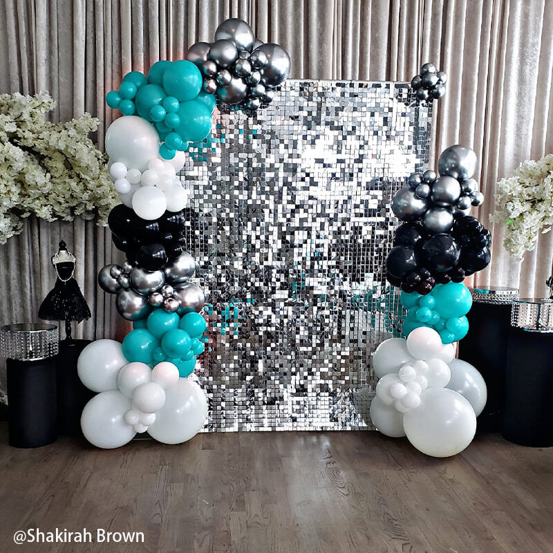Silver Shimmer Wall Panels – Easy Setup Wedding/Event/Theme Party Decorations-ubackdrop