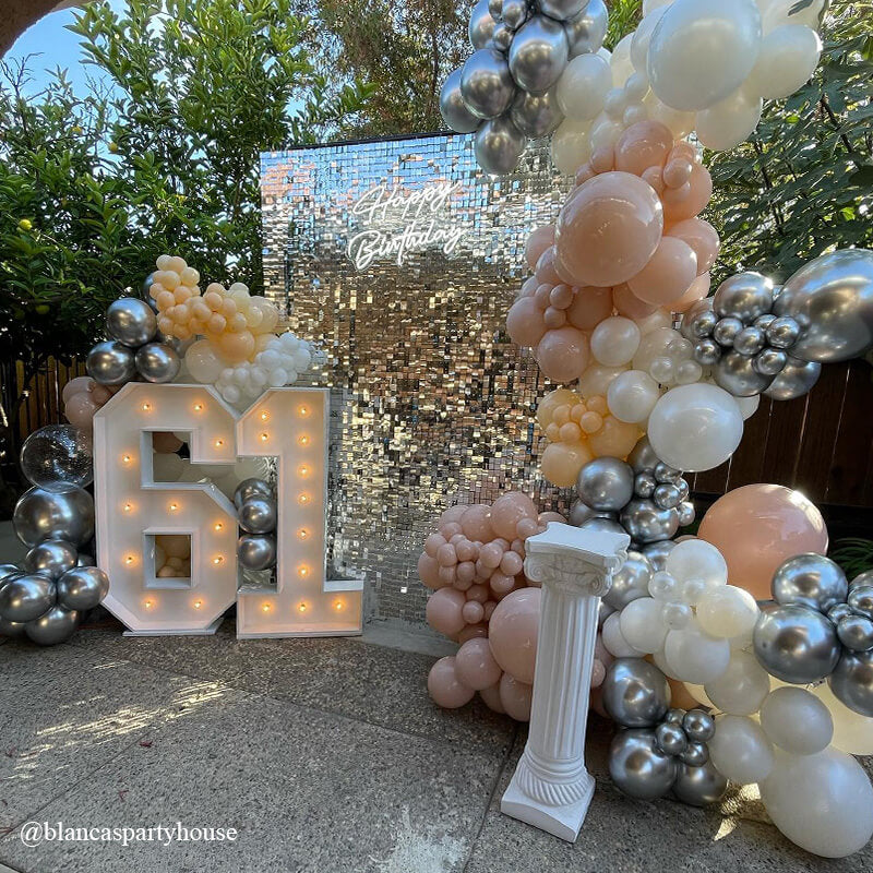 Silver Shimmer Wall Panels – Easy Setup Wedding/Event/Theme Party Decorations-ubackdrop