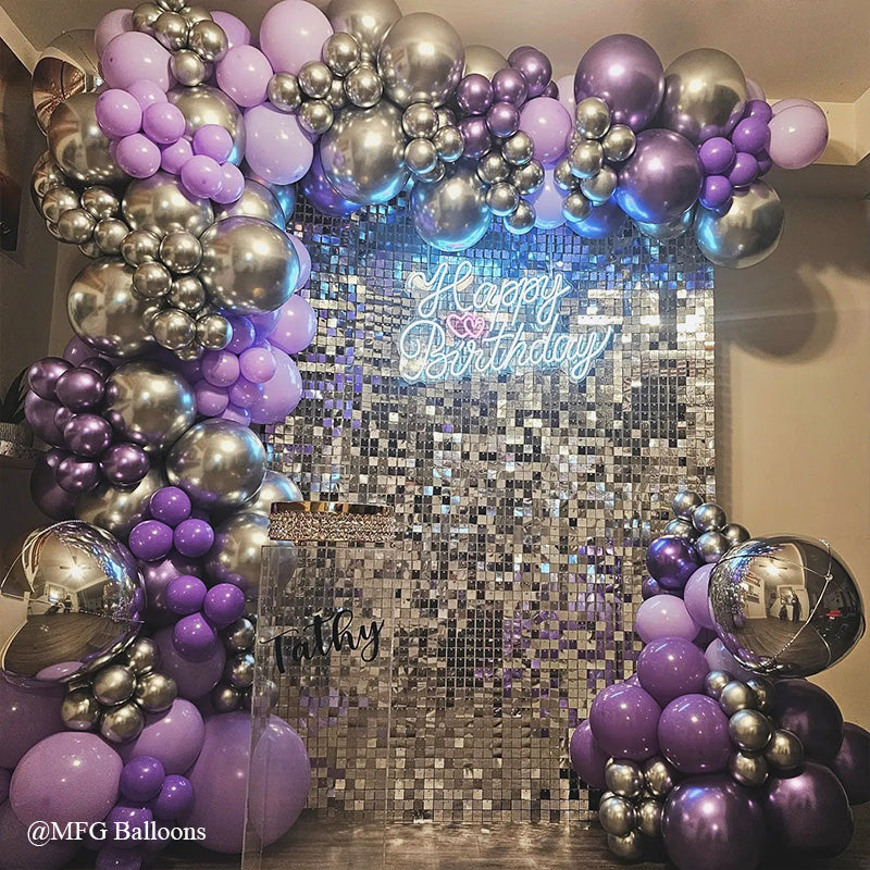 Silver Shimmer Wall Panels – Easy Setup Wedding/Event/Theme Party Decorations-ubackdrop