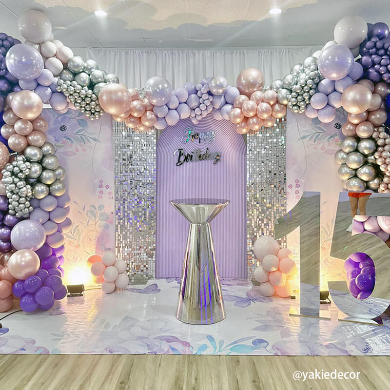 Silver Shimmer Wall Panels – Easy Setup Wedding/Event/Theme Party Decorations-ubackdrop
