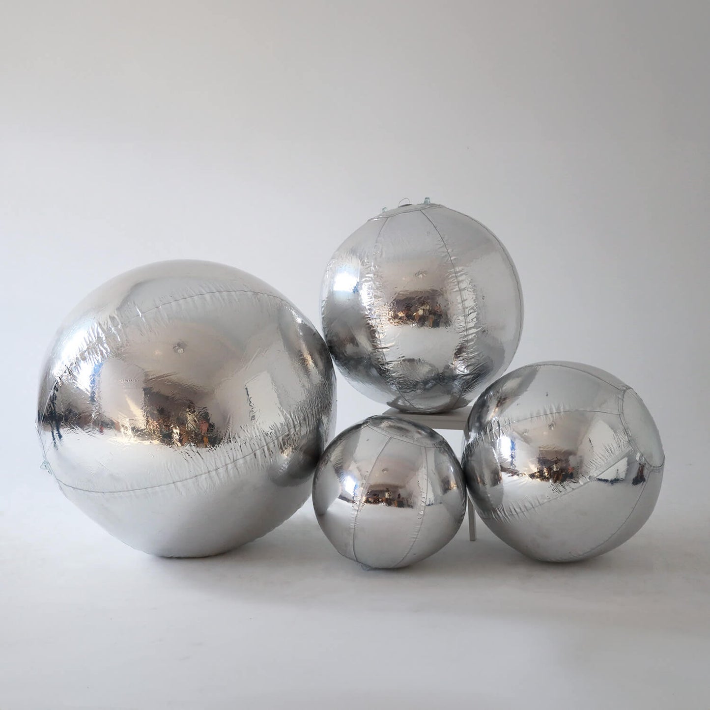 Silver Inflatable Mirror Ball Reusable Big Bubble Balloon-ubackdrop