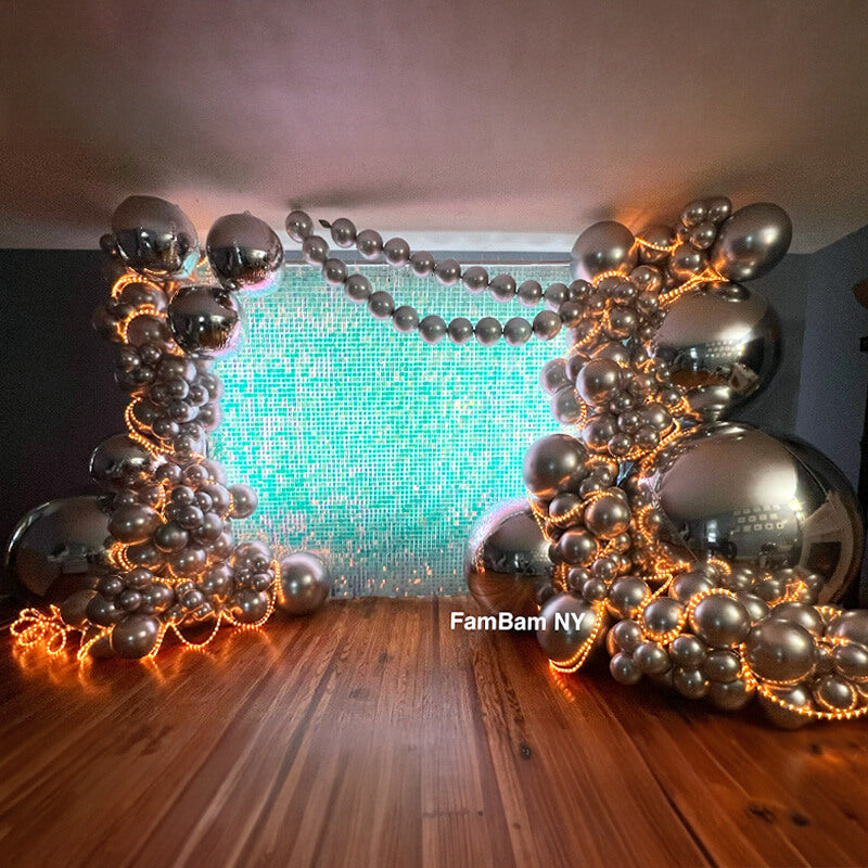 Silver Inflatable Mirror Ball Reusable Big Bubble Balloon-ubackdrop