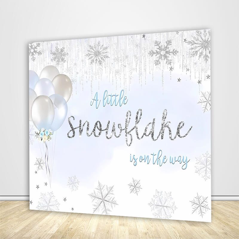 Snowflake Theme Birthday Party Backdrop Decoration Wall-ubackdrop
